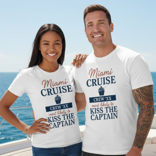 Miami Kryssningsbesättning Kyss Kapten T-Shirt