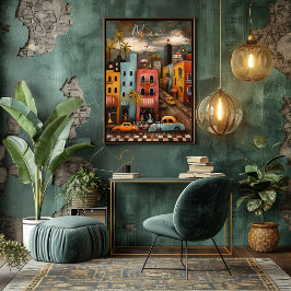 Miami: Magic City - Whimsical Art Perfect Poster