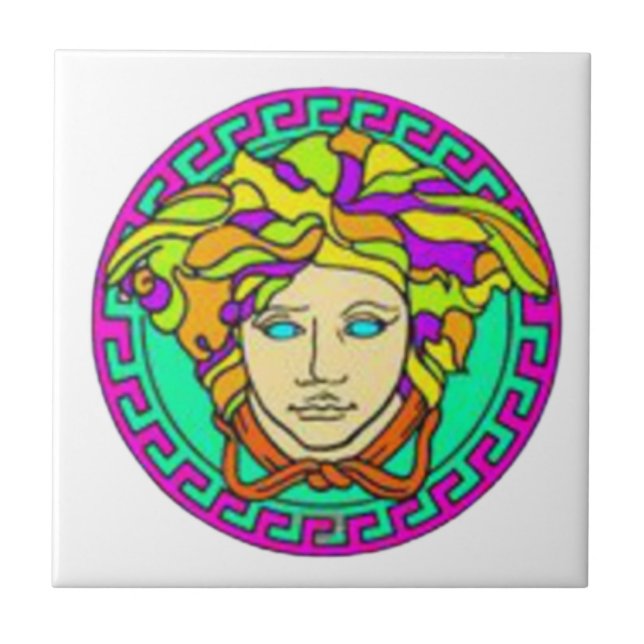 Miami Medusa Southbeach på Medusa Vit Kakelplatta (Framsidan)