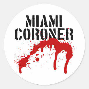 Miami Metro PD Coroner Runt Klistermärke