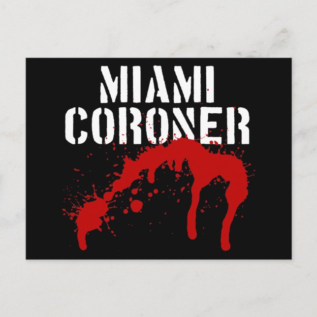 Miami Metro PD Coroner Vykort (Framsida)