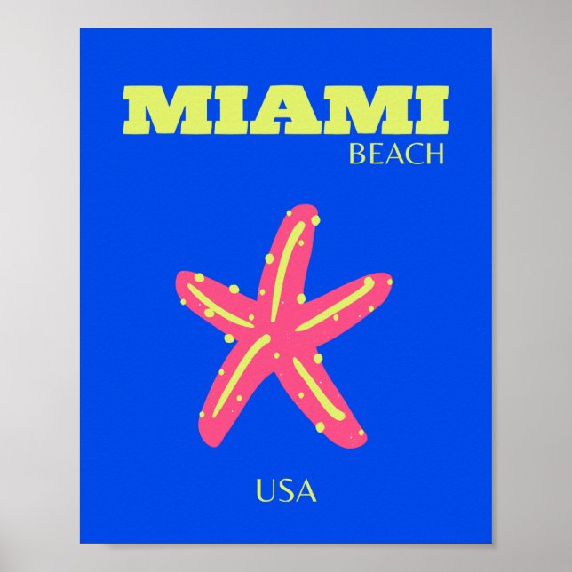 Miami, Miami Beach, Preppy Room, Blue Poster (Framsidan)
