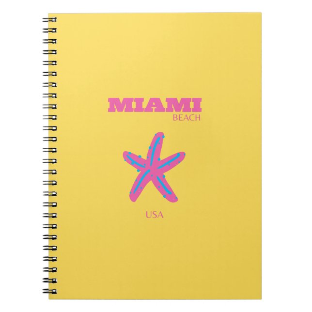 Miami, Miami Beach, Travel Art Anteckningsbok (Framsidan)