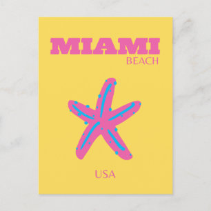 Miami, Miami Beach, Travel Art Helg Vykort