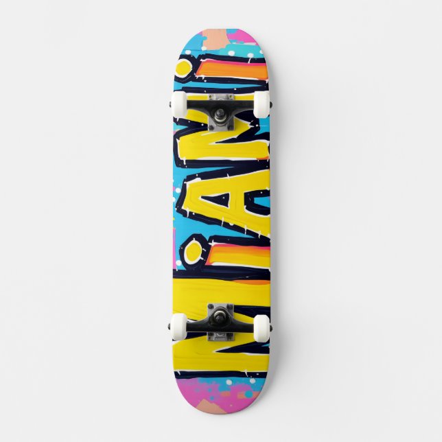 Miami Mini Skateboard Bräda 18,5 Cm (Framsida)