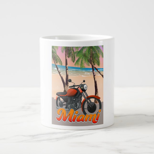 Miami motorcykel resaffisch jumbo mugg (Framsidan)
