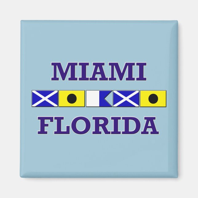 Miami Nautical Flagga - Magnet (Framsidan)