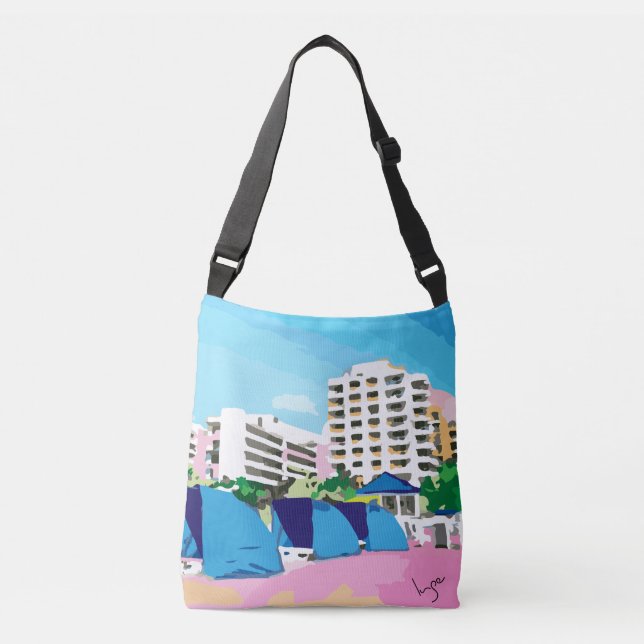 Miami, New York Dubbla Sided Coola Tote Bag Axelväska (Framsida)