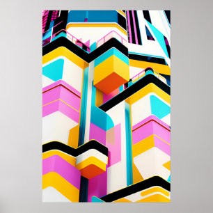 Miami Nice 1980-talet Ken Gage Retrowave Poster