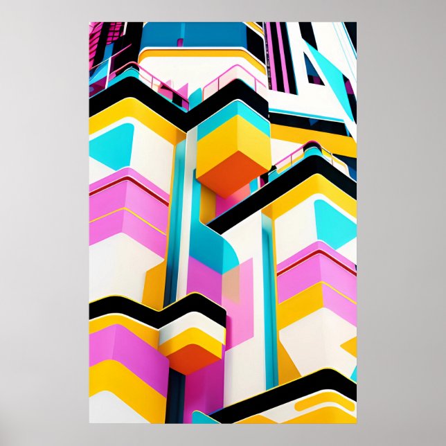 Miami Nice 1980-talet Ken Gage Retrowave Poster (Framsidan)