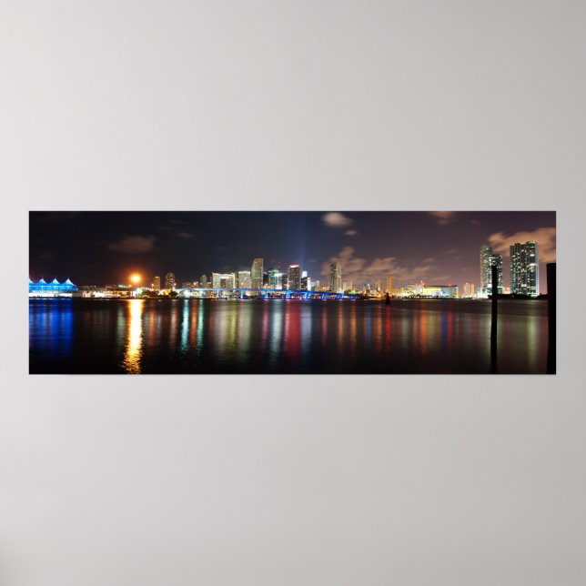 Miami night panorama - Poster (Framsidan)