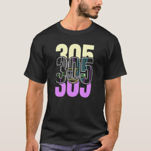 Miami Nightlife in the 305 Retro Design T Shirt