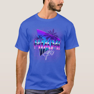 Miami Nights Florida Retrowave Outrun T Shirt