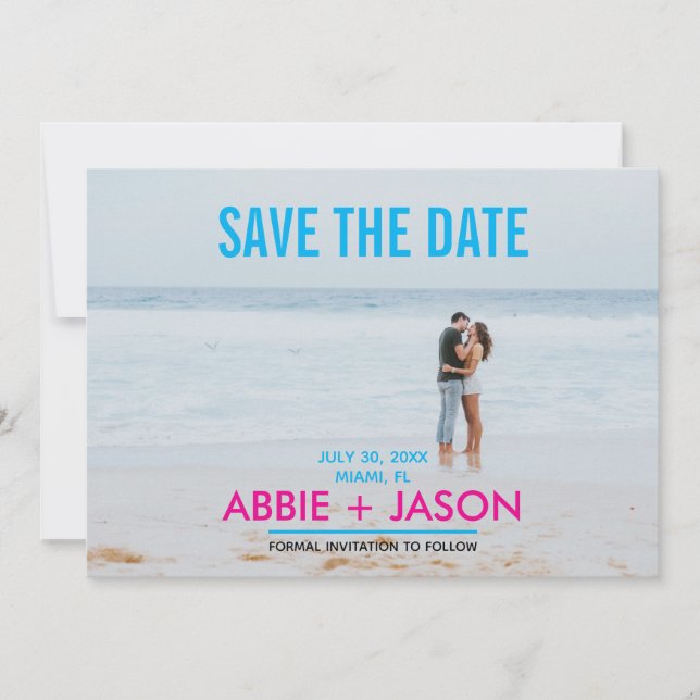 Miami Nights Photo Spara Datumet (Framsida)