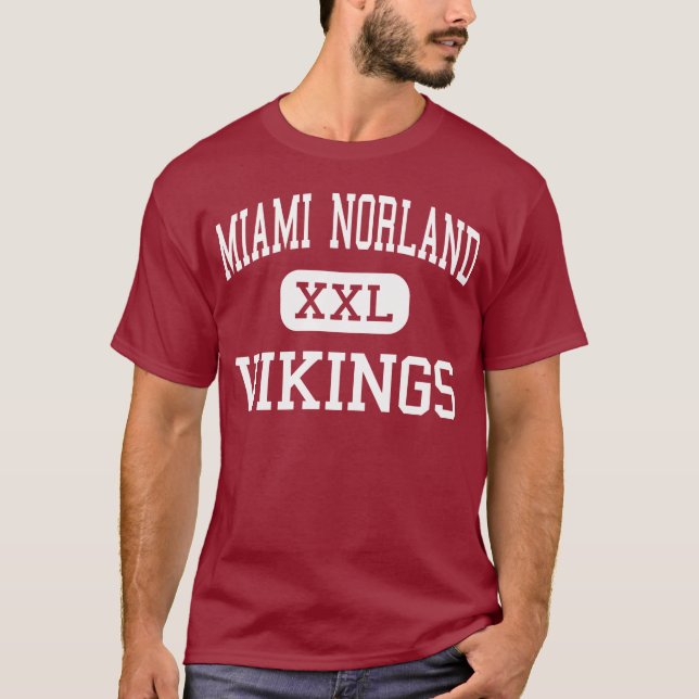 Miami Norland - Vikings - kick - Miami Florida T Shirt (Framsida)