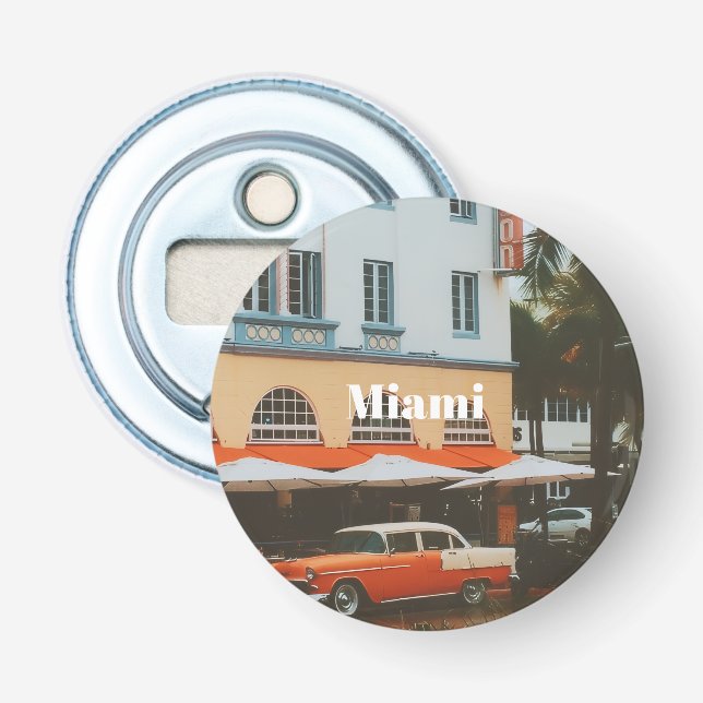 Miami Ocean Drive  Resa souvenir Flasköppnare (Framsidan)