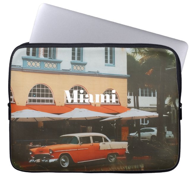 Miami Ocean Drive  Resa souvenir Laptop Fodral (Framsidan)