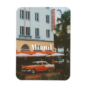 Miami Ocean Drive Resa Souvenir Magnet