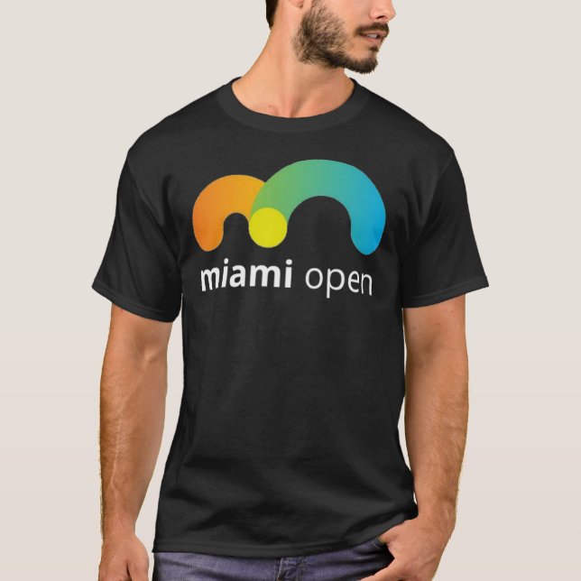 Miami Open Logotyp Black T Shirt (Framsida)
