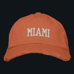 MIAMI Orange Vintage Stil Distress Cotton Broderad Keps<br><div class="desc">MIAMI Orange Embroiderade vintage stil, en nödsakad bomullshatt. Gör en underbar gåva till vem som helst som kärlek Miami FL! Om du vill ha din egen text väljer du bara knappen Anpassa den här mallen för att ange anpassningsbar. Med kommandot Redigera design i verktyg väljer du även anpassade till andra...</div>