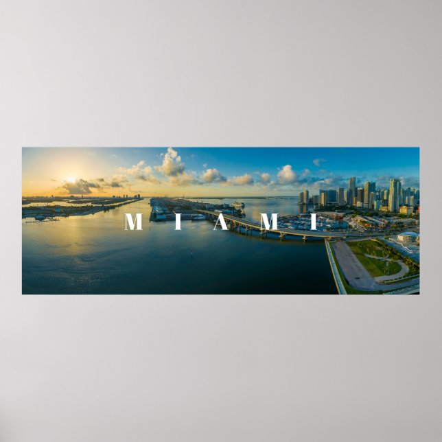 Miami Panorama Photo Poster (Framsidan)