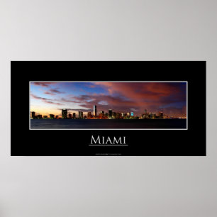 Miami panoramaaffisch poster