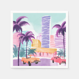 Miami Pasteller | Messy Akvarellmålning Pappersservett