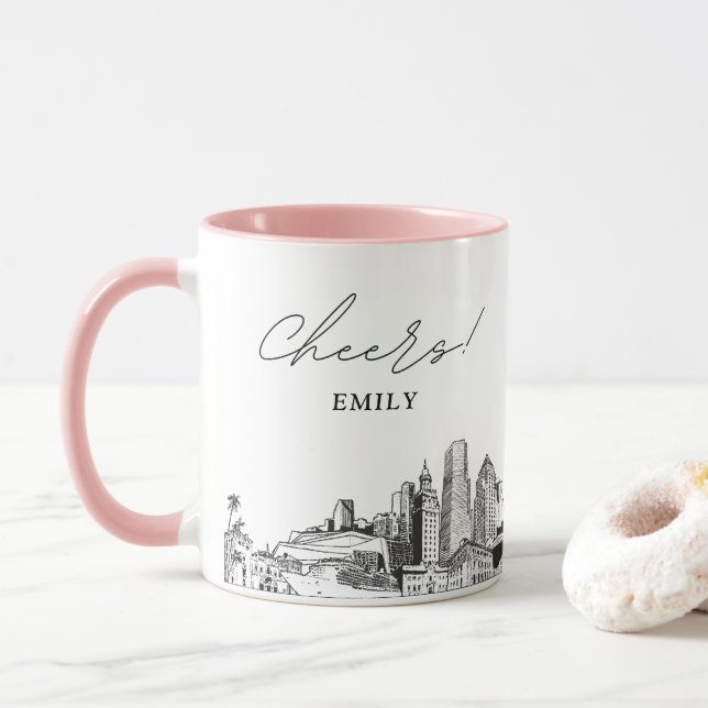 Miami Personlig Bröllopskaffemugg Mugg (Med munk)