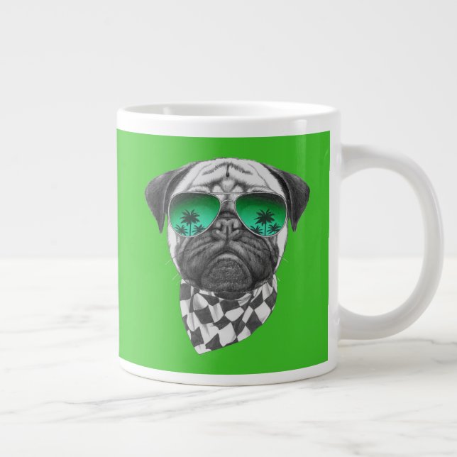 Miami Pug Jumbo Mugg (Höger)