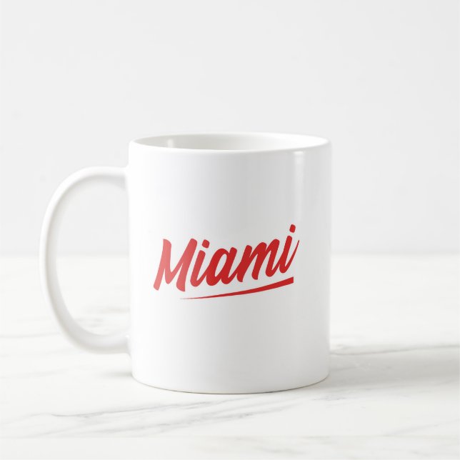 Miami Red Font Kaffemugg (Vänster)