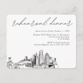 Miami Rehearsal Middag Inbjudan-skåp Tilläggskort