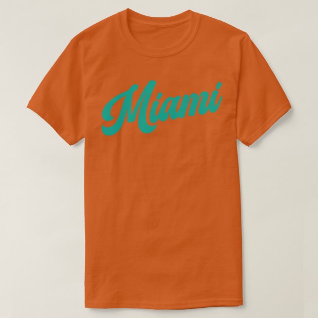 Miami Retro Miami Dolphins T Shirt (Design framsida)