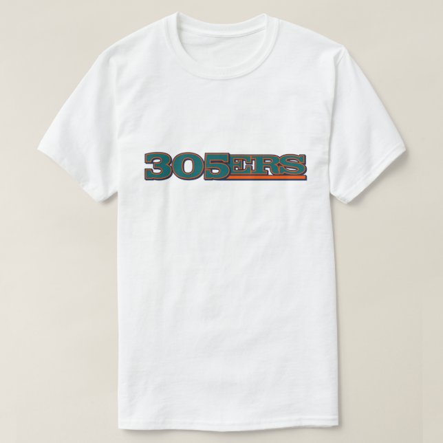 (Miami riktnummer) T-tröja 305ers Tee Shirt (Design framsida)