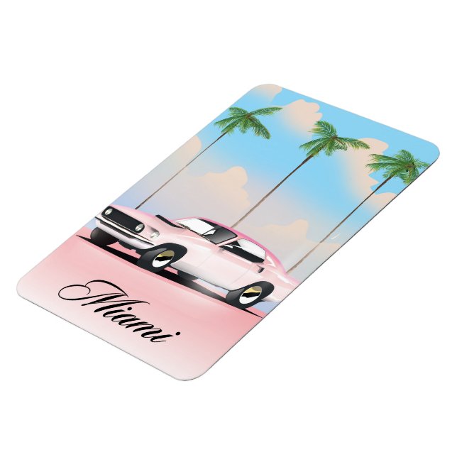 Miami rosa solnedgång magnet (Vänstra Sidan)