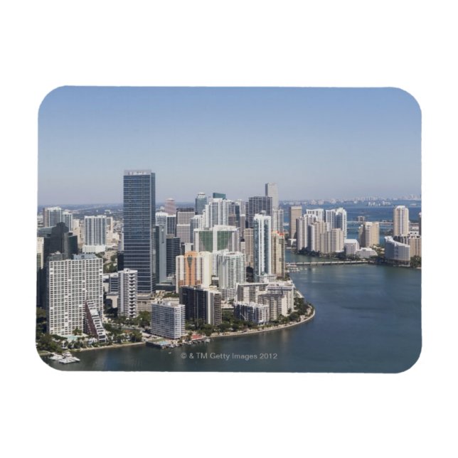 Miami Skyline 3 Magnet (Horisontell)
