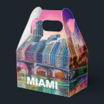 Miami Skyline Abstrakt Art Presentaskar<br><div class="desc">Lägg till en modern beröring till evenemanget med den här förmånslådan med abstrakt Miami skyline art. Perfekt för bröllop,  party eller företagsgåvor.</div>