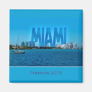 Miami Skyline (anpassade) Magnet