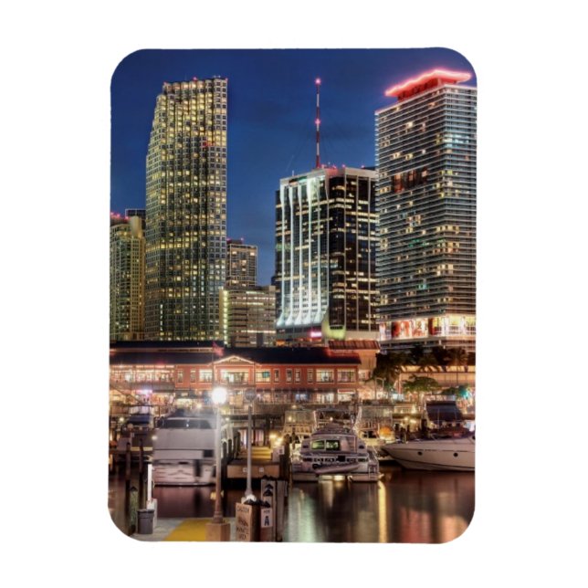 Miami skyline city i Florida Magnet (Vertikal)