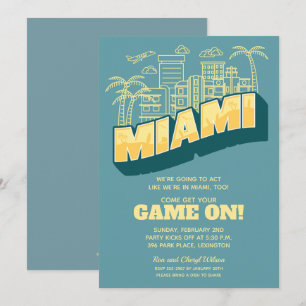 Miami Skyline Game på fotbollspartiets inbjudninga