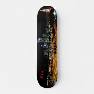 ~Miami Skyline~ MIA SKATE DECK, ANPASSAT DET! Old School Skateboard Bräda 18 Cm