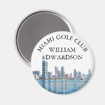 Miami Skyline Personlig Golfklubb Namn