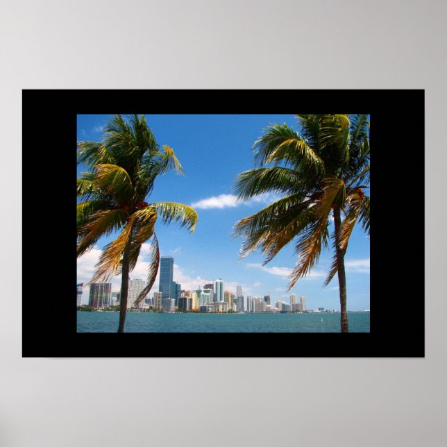 Miami Skyline print Poster (Framsidan)