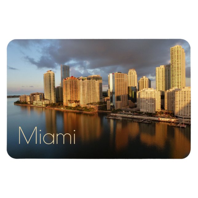 Miami Skyline, Reflection Magnet (Horisontell)