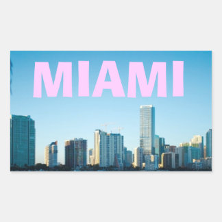 MIAMI SKYLINE REKTANGULÄRT KLISTERMÄRKE