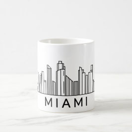 Miami Skyline – Stadssilhuett Design Kaffemugg