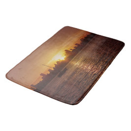 Miami Skyline vid Sunset Badrumsmatta