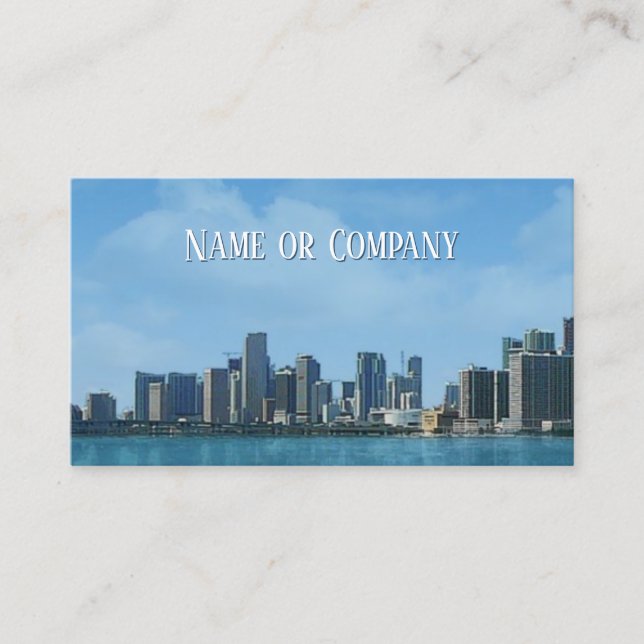 Miami Skyline Visitkort (Framsida)