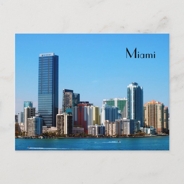 Miami Skyline - vykort (Framsida)