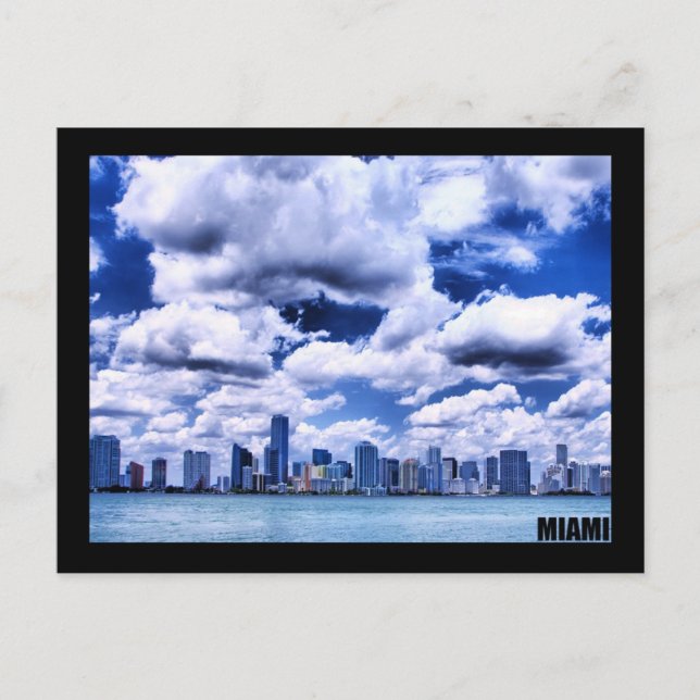 Miami Skyline - vykort (Framsida)