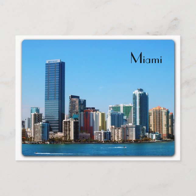 Miami Skyline - vykort (Framsida)
